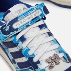 Discount adidas X Bape Forum Low 84 Blue / White
