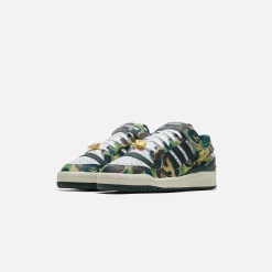 Cheap adidas X Bape Forum Low 84 Green / White