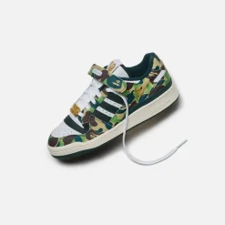 Cheap adidas X Bape Forum Low 84 Green / White