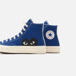 New CDG Pocket X Converse Chuck 70 High Blue Quartz