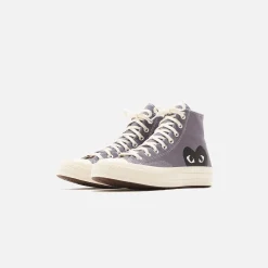 Best Sale CDG Pocket X Converse Chuck 70 High Steel Gray