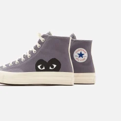 Best Sale CDG Pocket X Converse Chuck 70 High Steel Gray