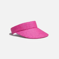 Sale Marni X No Vacancy Inn Raffia Visor Fuchsia