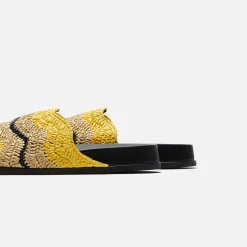 Best Sale Marni X No Vacancy Inn Slide Rafia Waves Sun / Natural