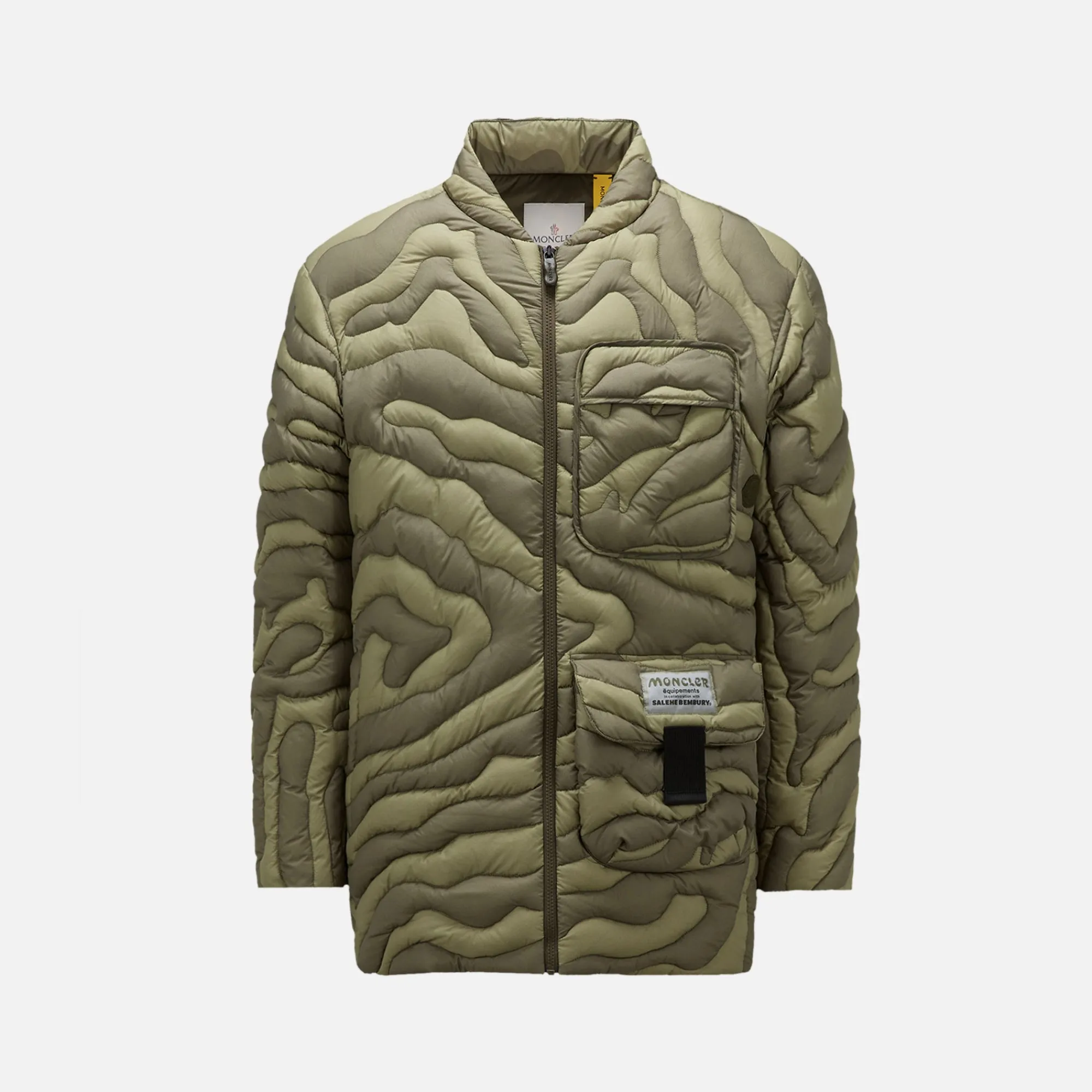 Fashion Moncler X Salehe Bembury Peano Jacket Brown Beige Print