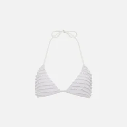 Store Frankies Bikinis X Sydney Sweeney Nana Ruffle Jacquard Top Dearly Beloved