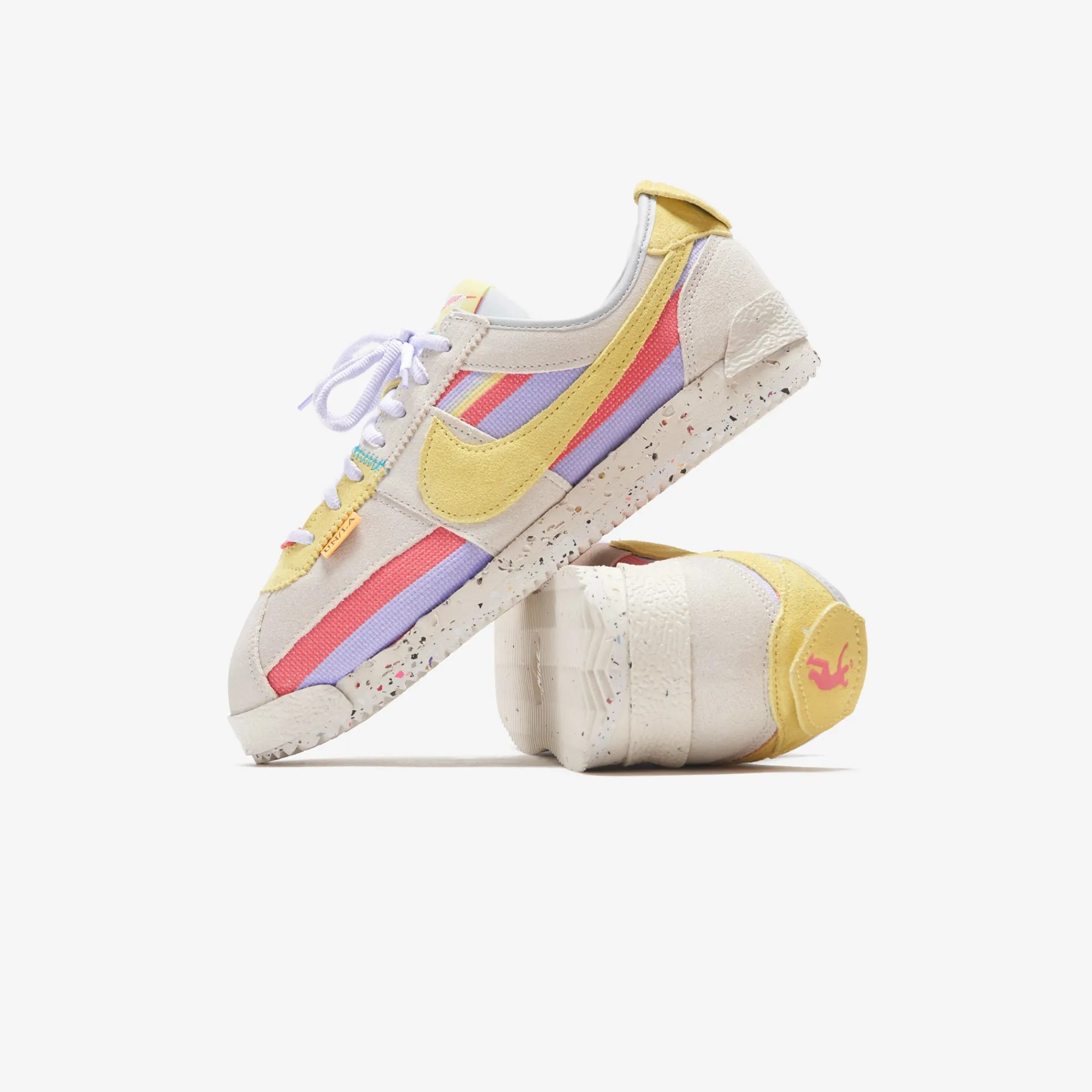 Discount Nike X Union Cortez Sp White / Lemon Frost / Grey Fog / Purple Pulse