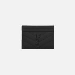 Cheap Saint Laurent Ysl Credit Card Holder Chevron Black