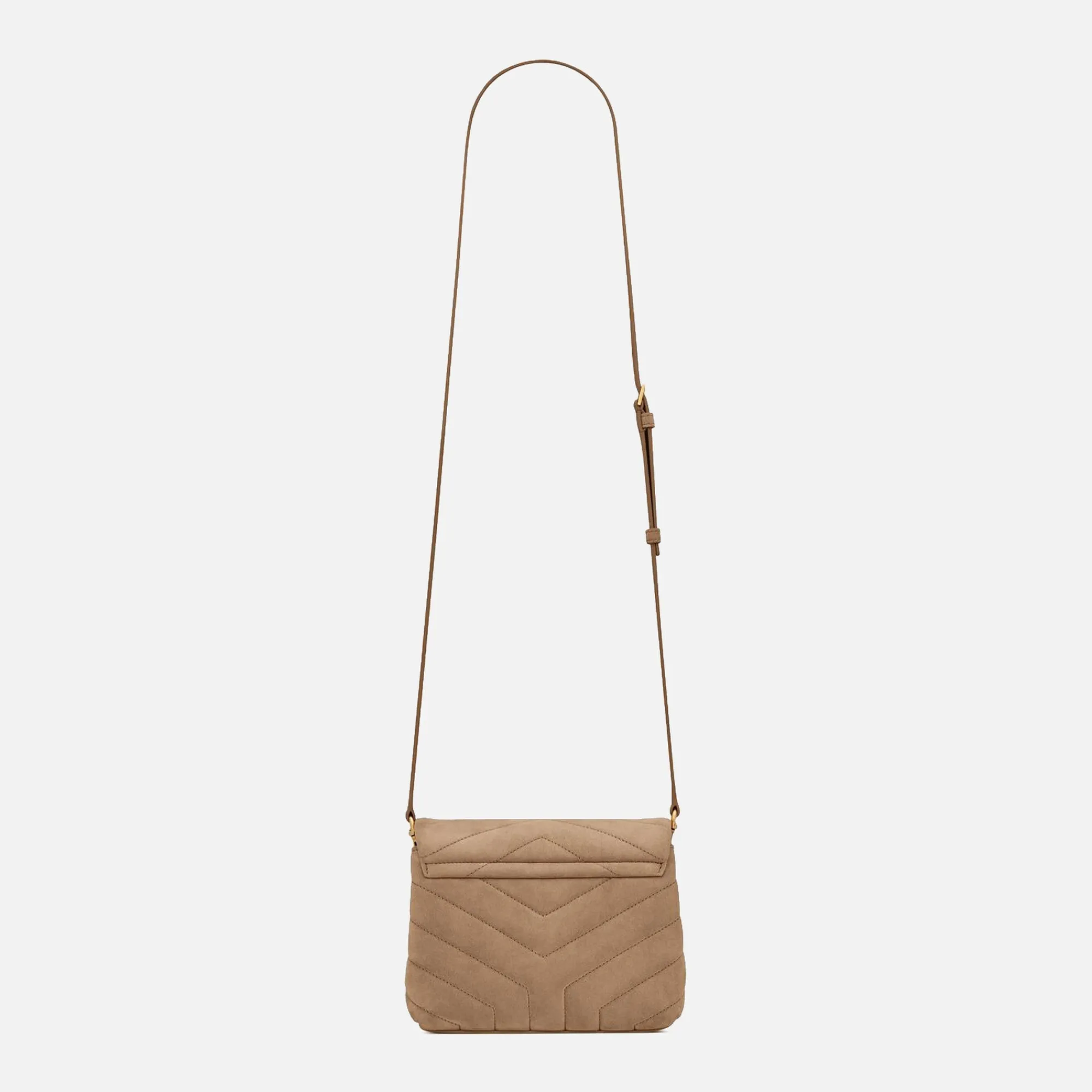 Discount Saint Laurent Ysl Minibag Mono With Suede Taupe