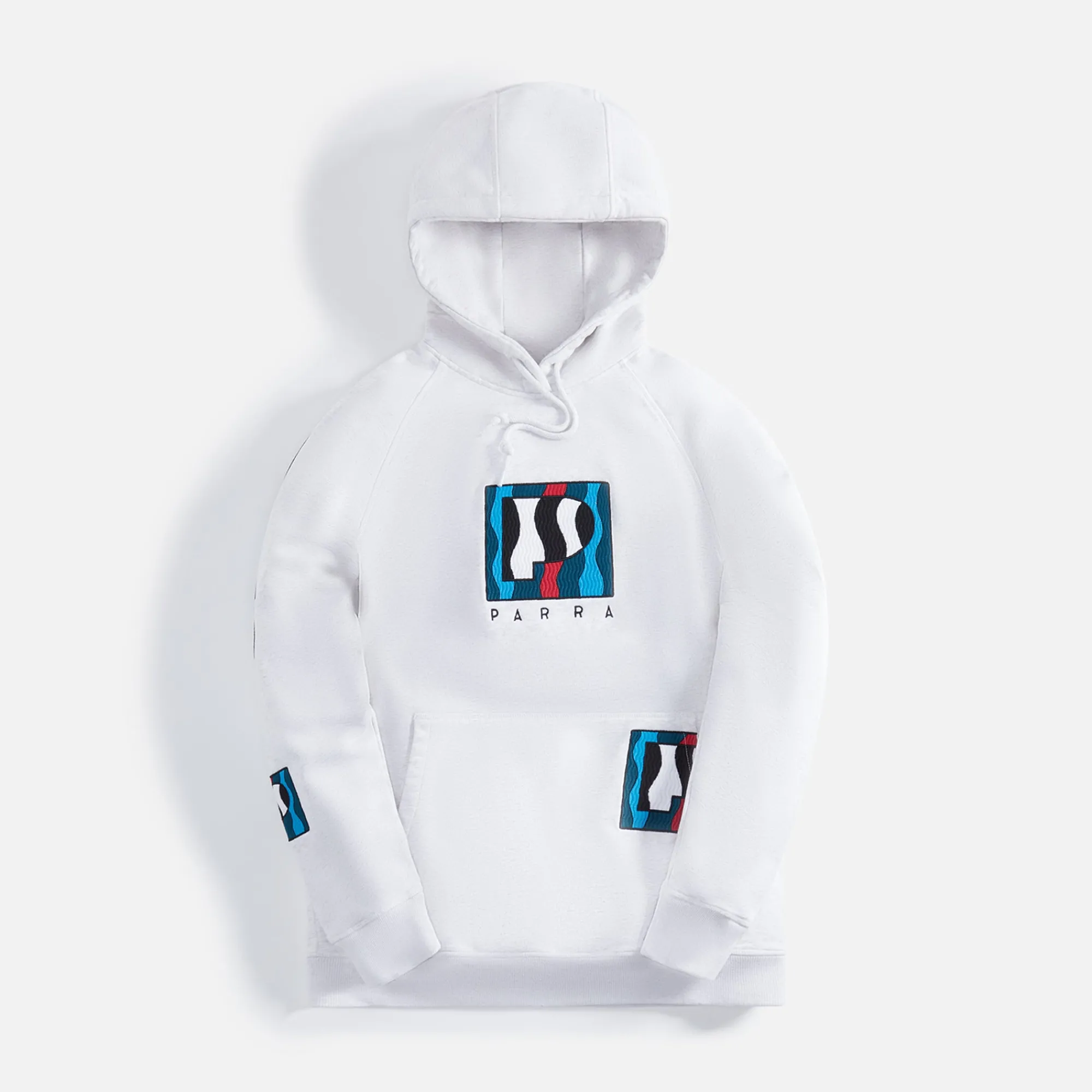 Best by Parra Zebra Striped P Hooded Sweatshirt Ash Grey