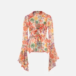 Sale Siedres Zee Tie Front Shirt Multi