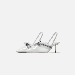 Clearance Coperni Zip Stiletto Ice Clear White