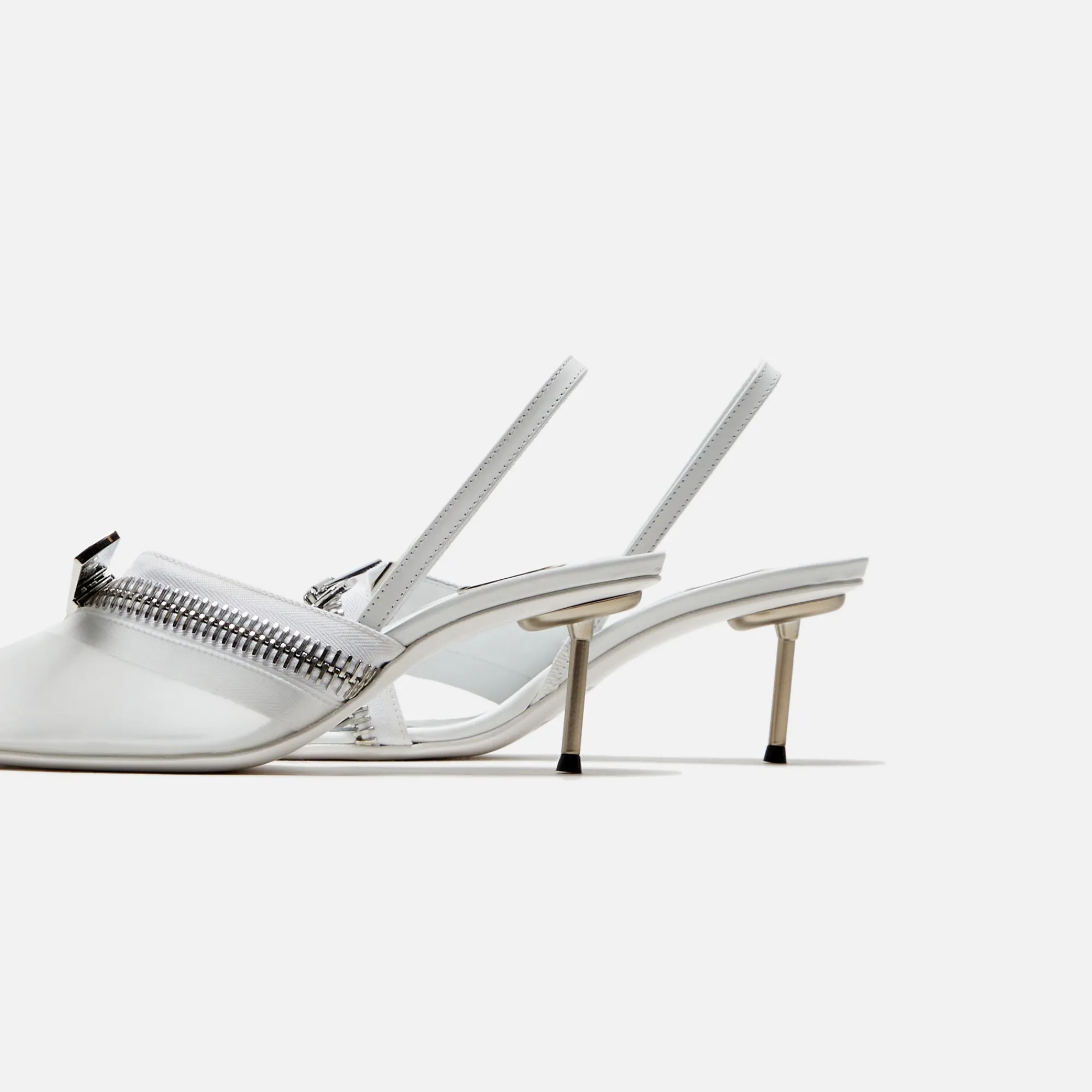 Clearance Coperni Zip Stiletto Ice Clear White
