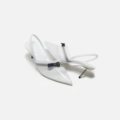 Clearance Coperni Zip Stiletto Ice Clear White
