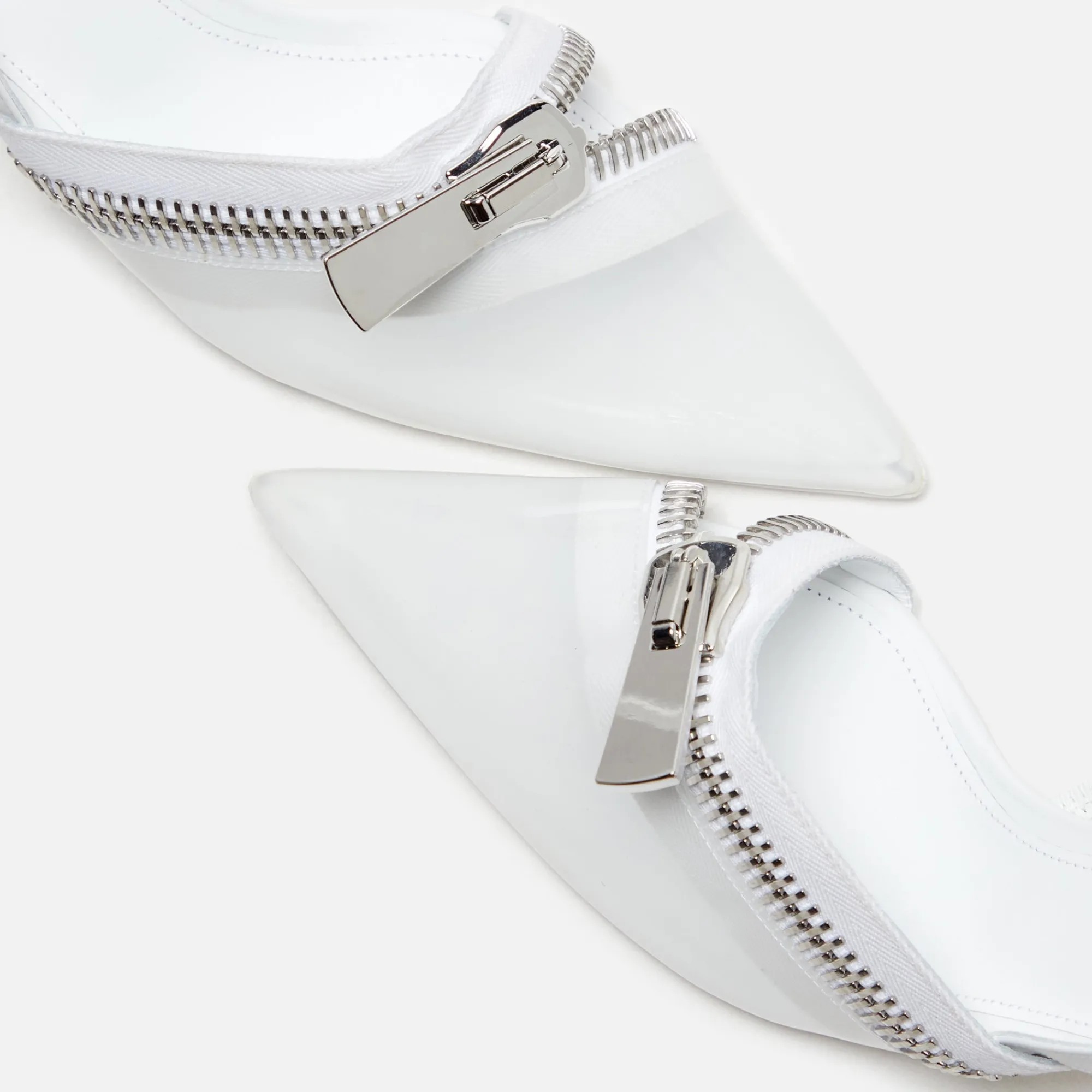 Clearance Coperni Zip Stiletto Ice Clear White
