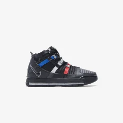 Outlet Nike Zoom Lebron Iii Qs Black / Metallic Silver / University Red