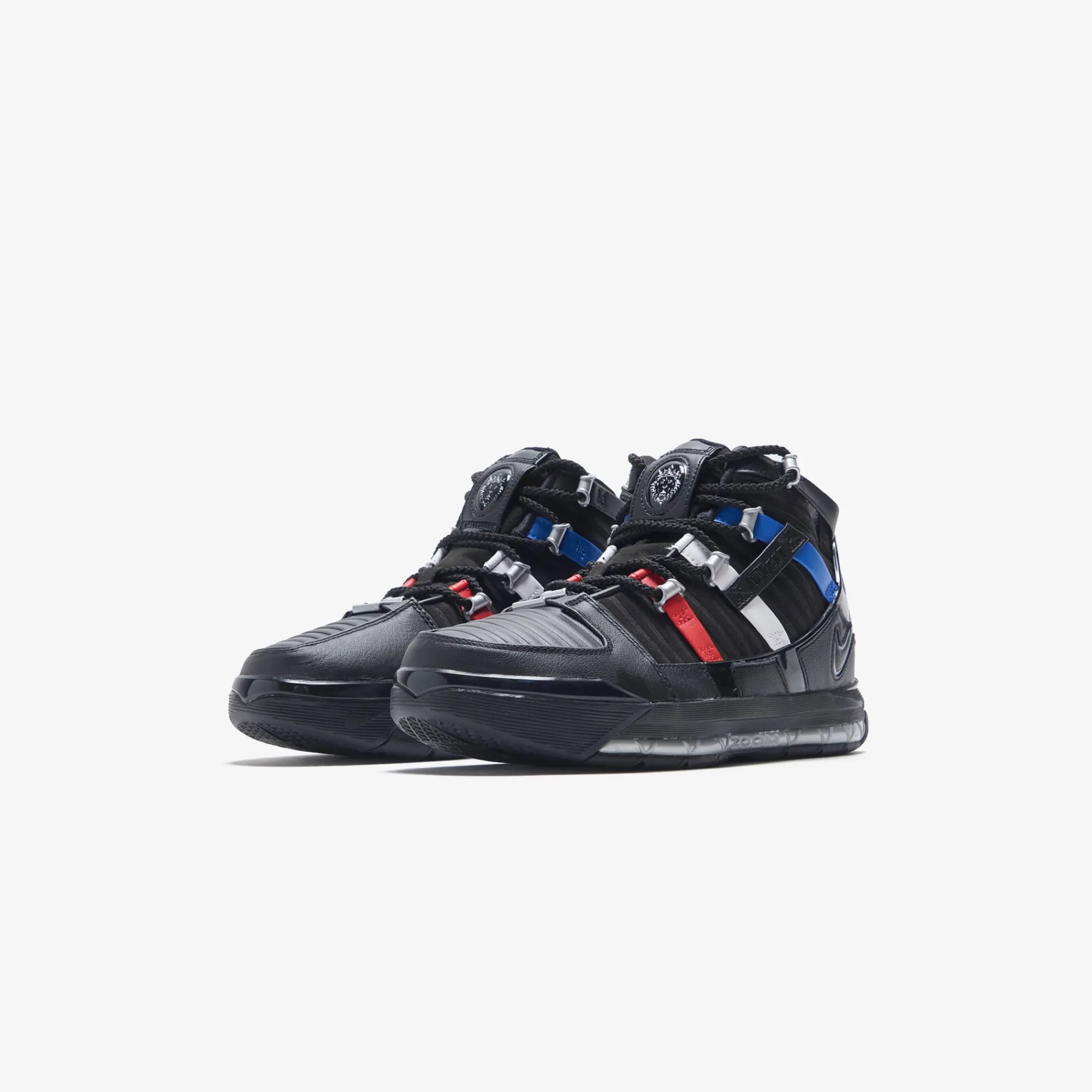 Outlet Nike Zoom Lebron Iii Qs Black / Metallic Silver / University Red