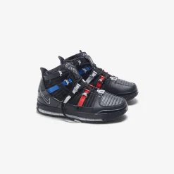 Outlet Nike Zoom Lebron Iii Qs Black / Metallic Silver / University Red